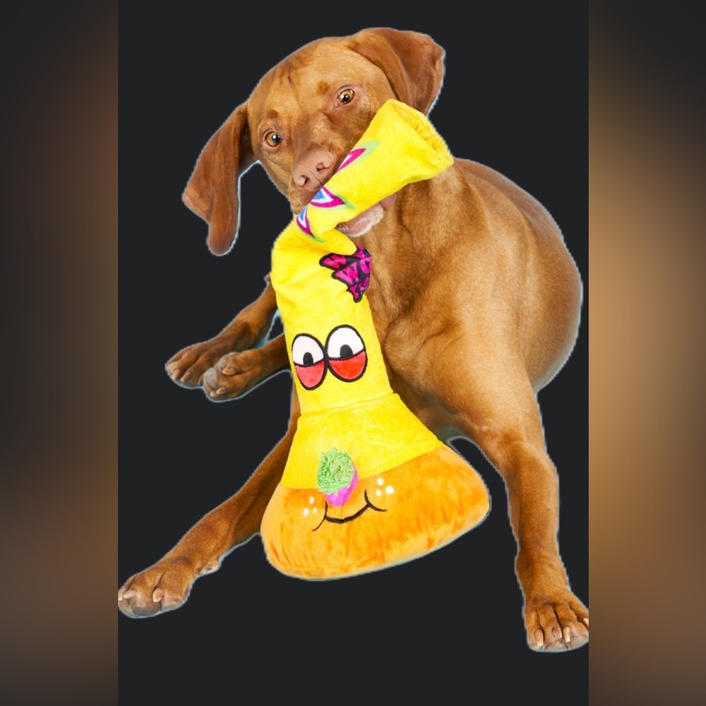 Bark Box XL dog toy NEW grunt squeakers, crinkle, thrash or tug! XL DOG TOY